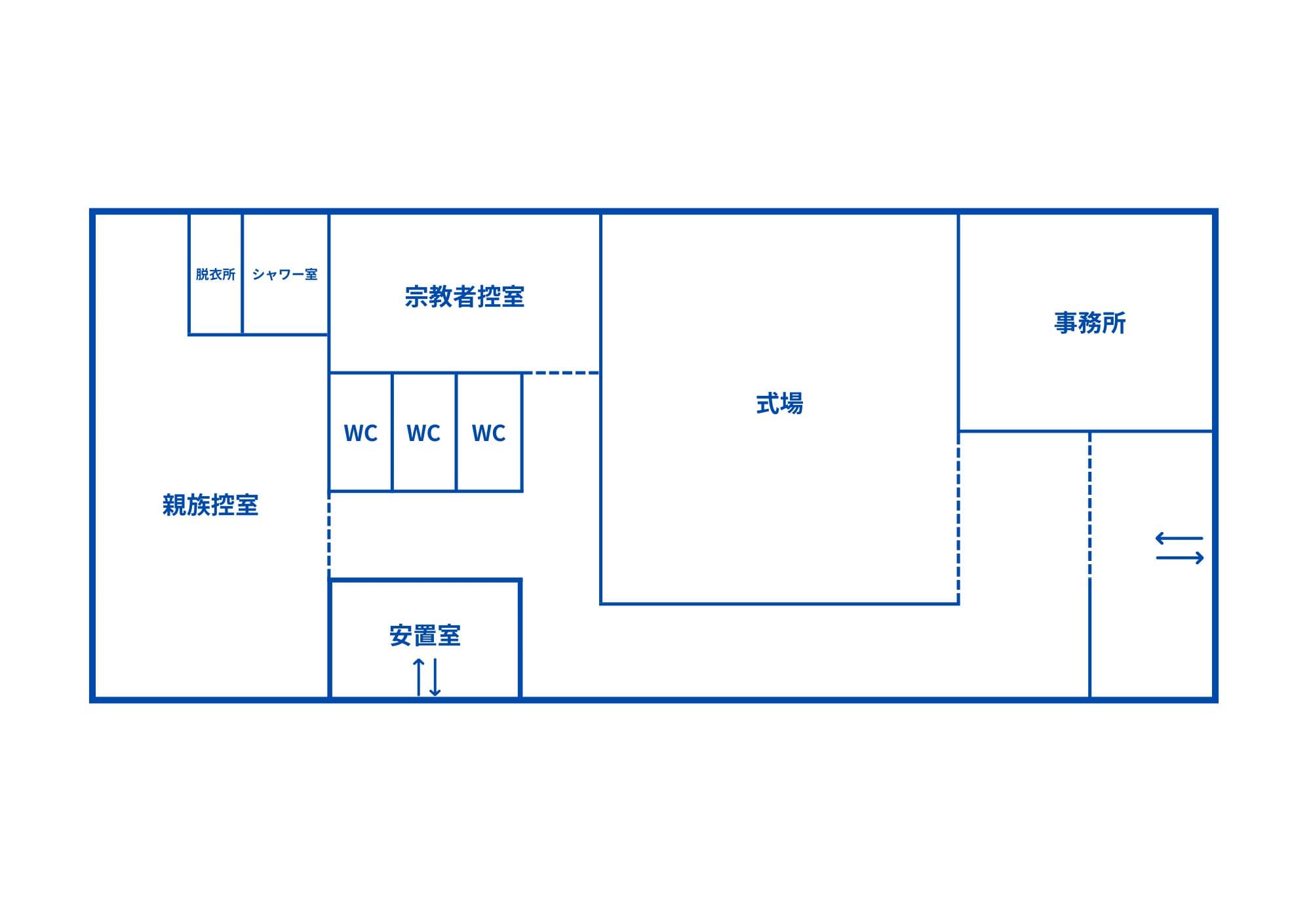 泉佐野ホール 館内地図|家族葬てのひら